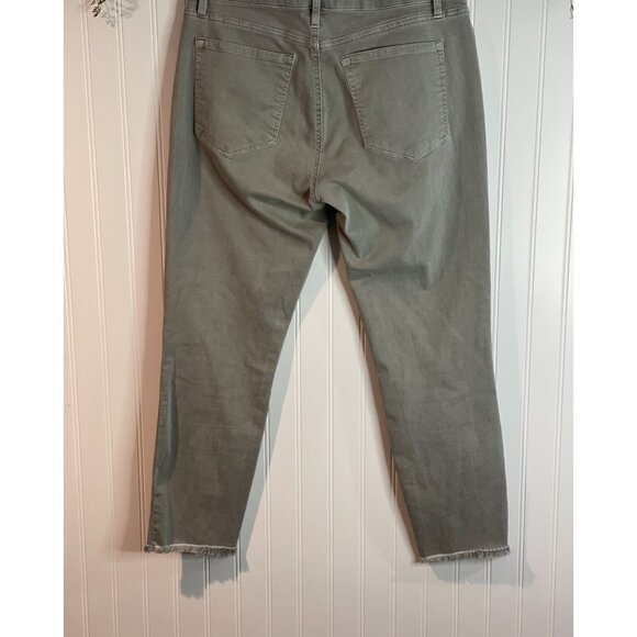 Loft Womens Olive Green High-Rise Curvy Skinny Crop Jeans Size 29/8 - Picture 5 of 11